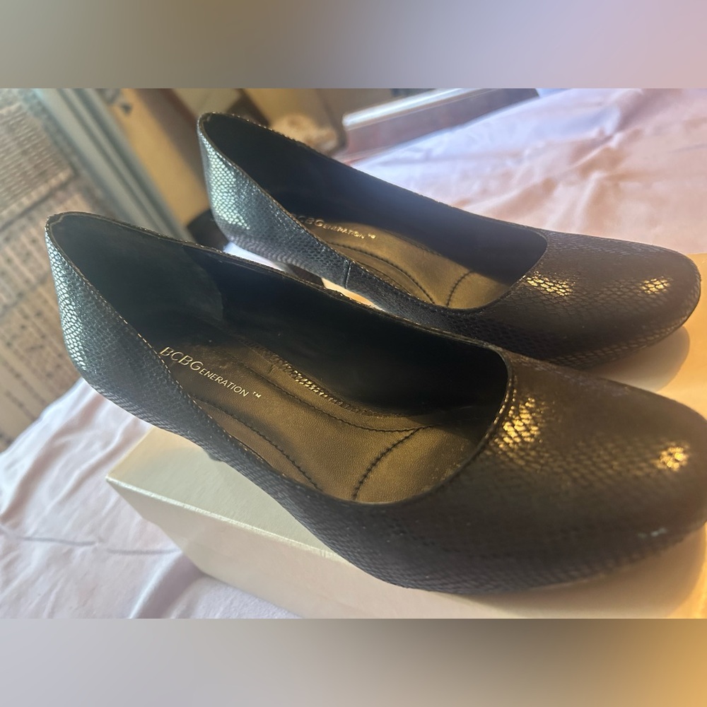 BCBGeneration Textured Black Heels